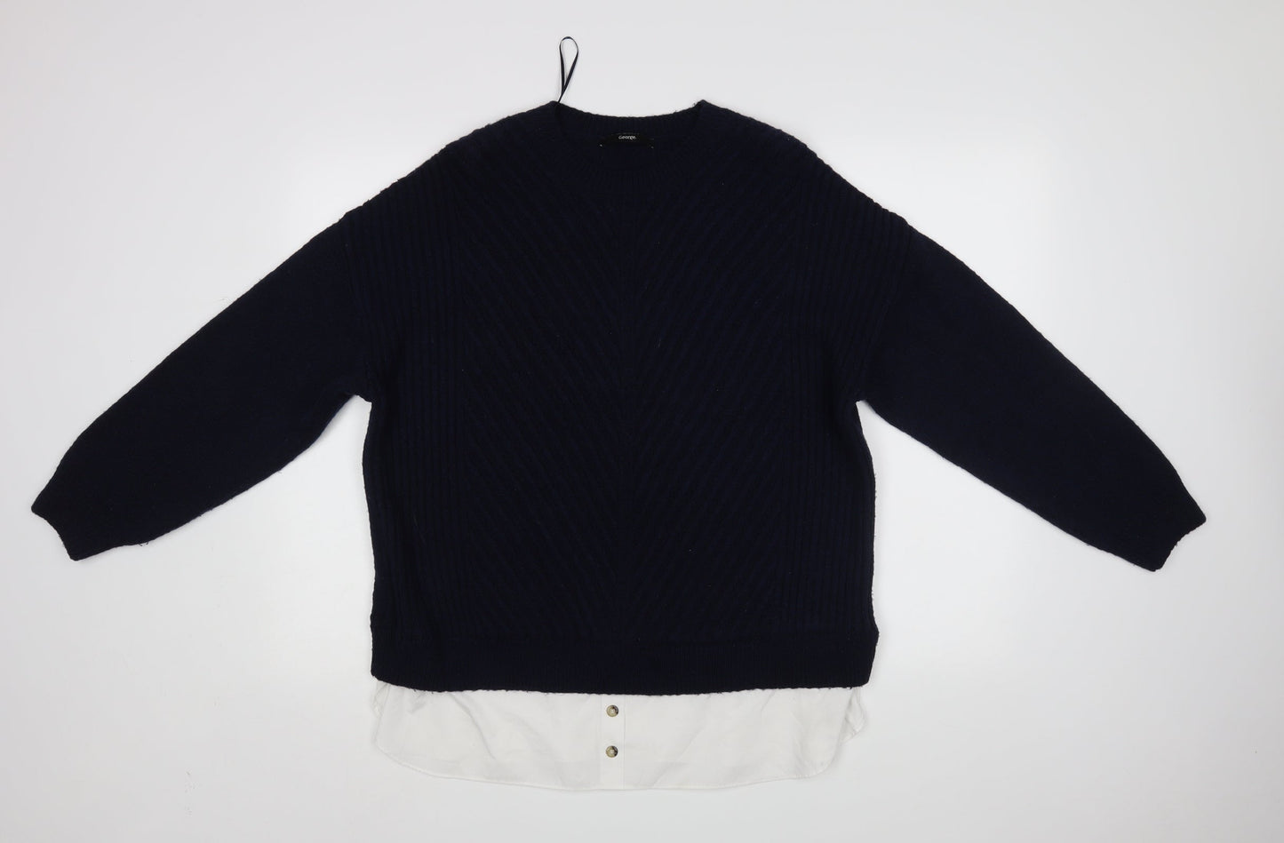 George Womens Blue   Pullover Jumper Size L
