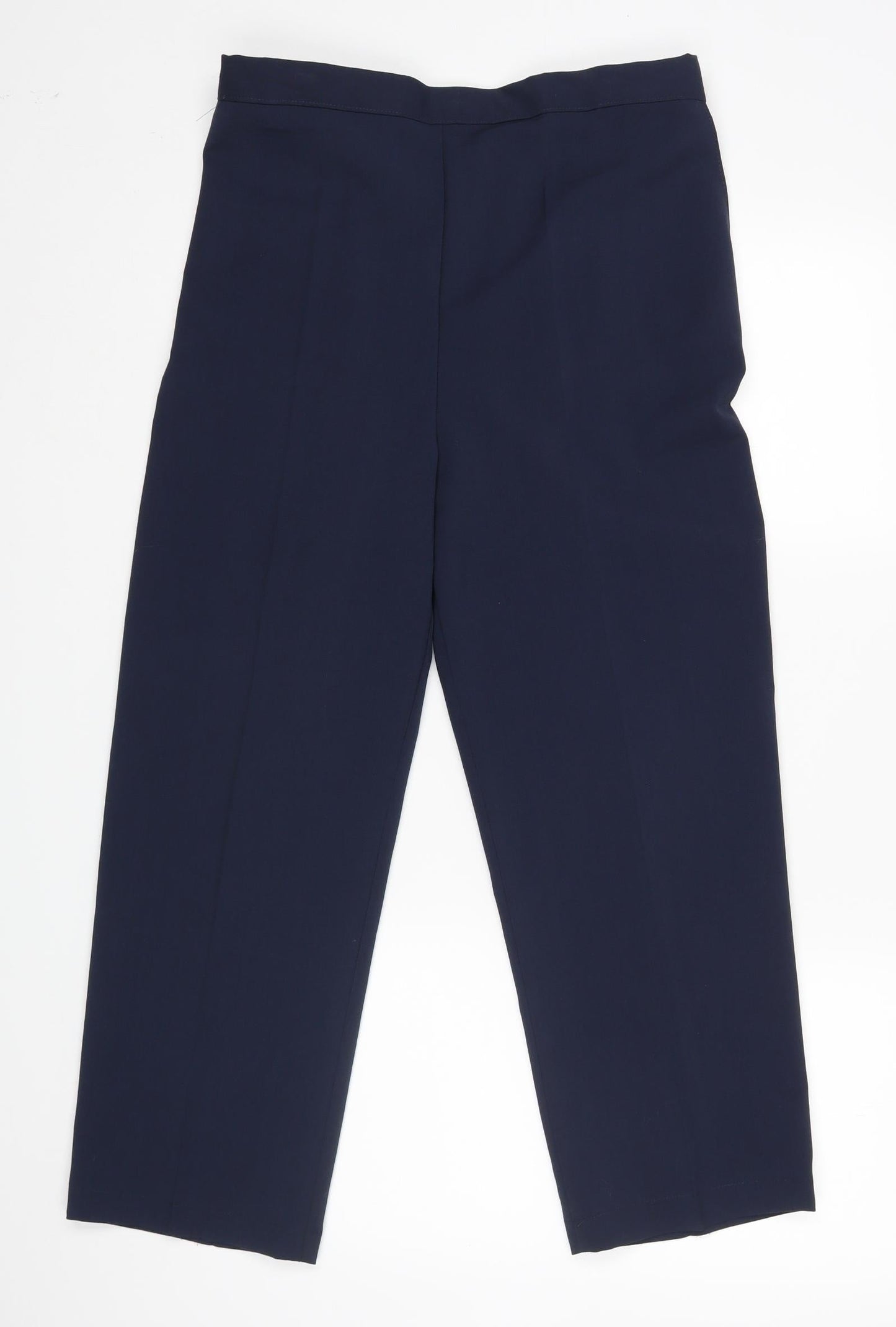 Womens UK Size 18 Preworn Regular Fit Dress Pants Blue Trousers