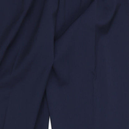 Womens UK Size 18 Preworn Regular Fit Dress Pants Blue Trousers
