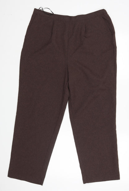 BM Womens Brown   Dress Pants Trousers Size 16 L26 in
