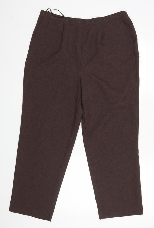 BM Womens Brown   Dress Pants Trousers Size 16 L26 in