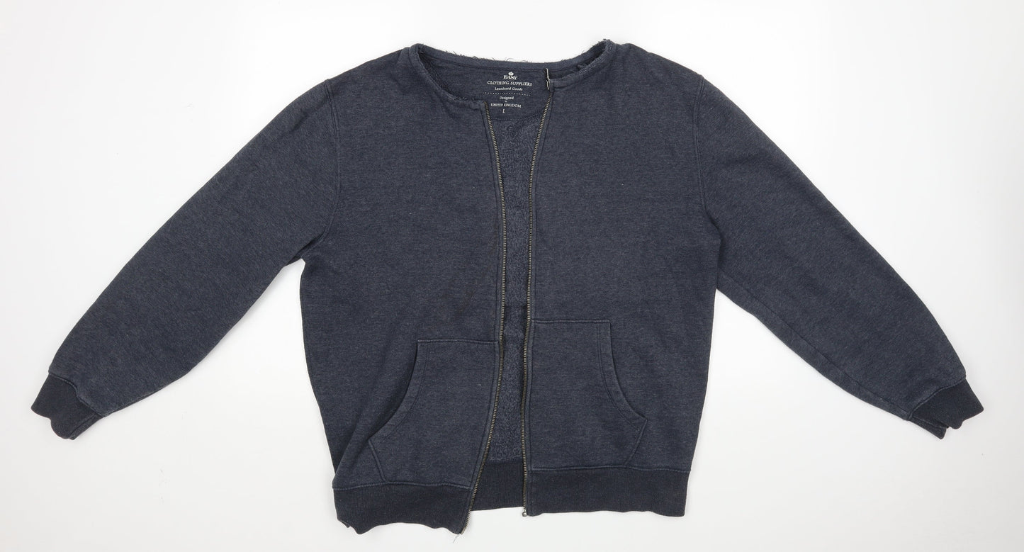 Mens UK Size L Matalan Blue Full Zip Sweatshirt