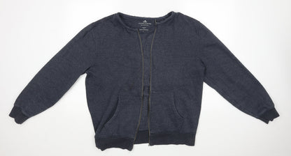 Mens UK Size L Matalan Blue Full Zip Sweatshirt