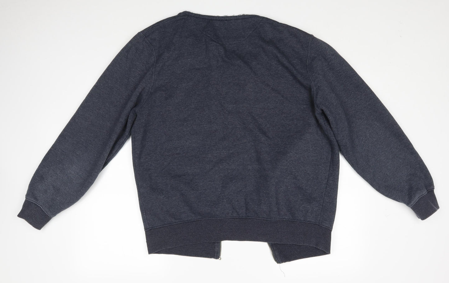 Mens UK Size L Matalan Blue Full Zip Sweatshirt