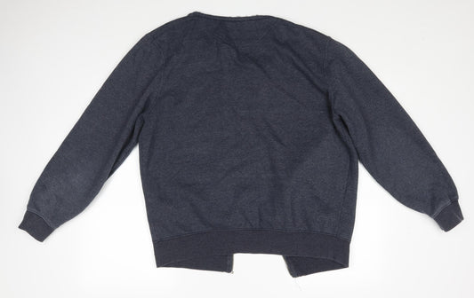 Mens UK Size L Matalan Blue Full Zip Sweatshirt