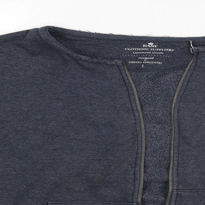 Mens UK Size L Matalan Blue Full Zip Sweatshirt