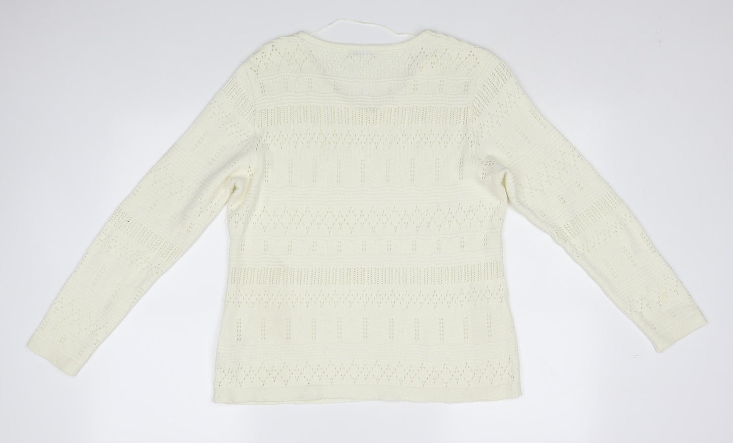 Womens UK Size 14 Damart Ivory Pullover Jumper