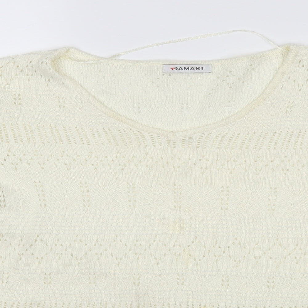 Womens UK Size 14 Damart Ivory Pullover Jumper