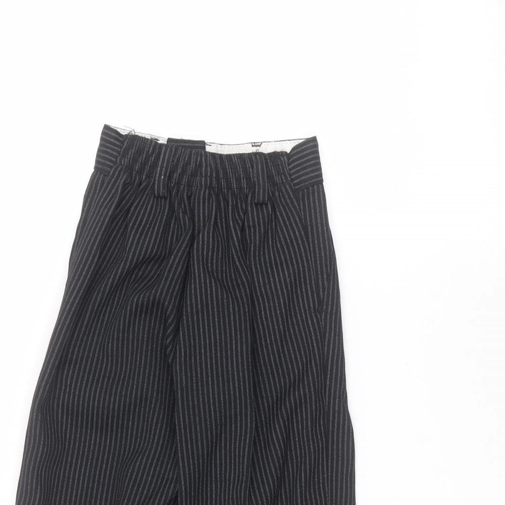 Preworn Girls Black Striped  Dress Pants Trousers Size 2 Years