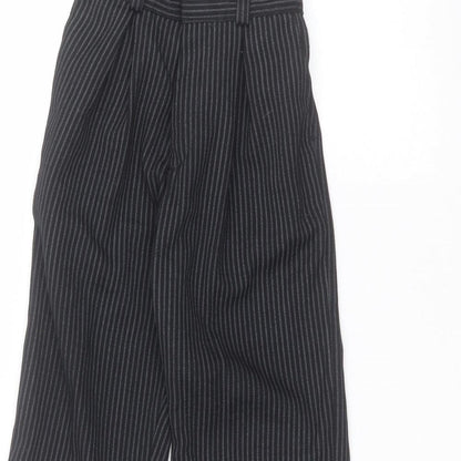 Preworn Girls Black Striped  Dress Pants Trousers Size 2 Years