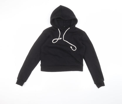Preworn Girls Black   Pullover Hoodie Size S