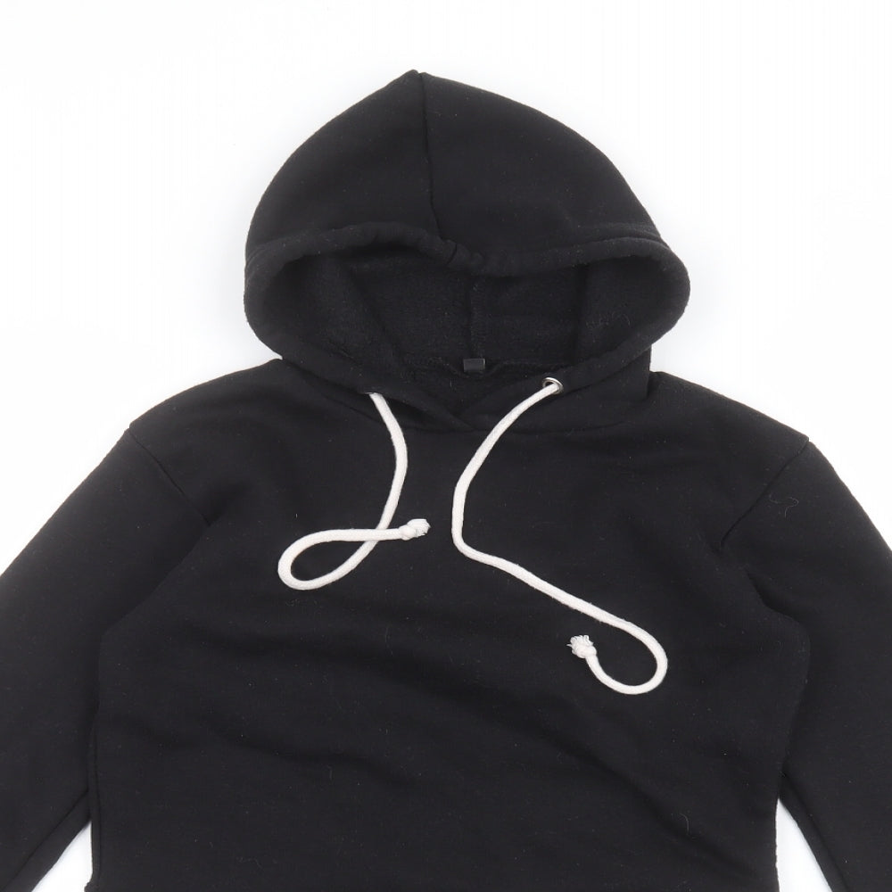 Preworn Girls Black   Pullover Hoodie Size S