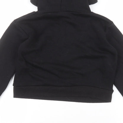 Preworn Girls Black   Pullover Hoodie Size S