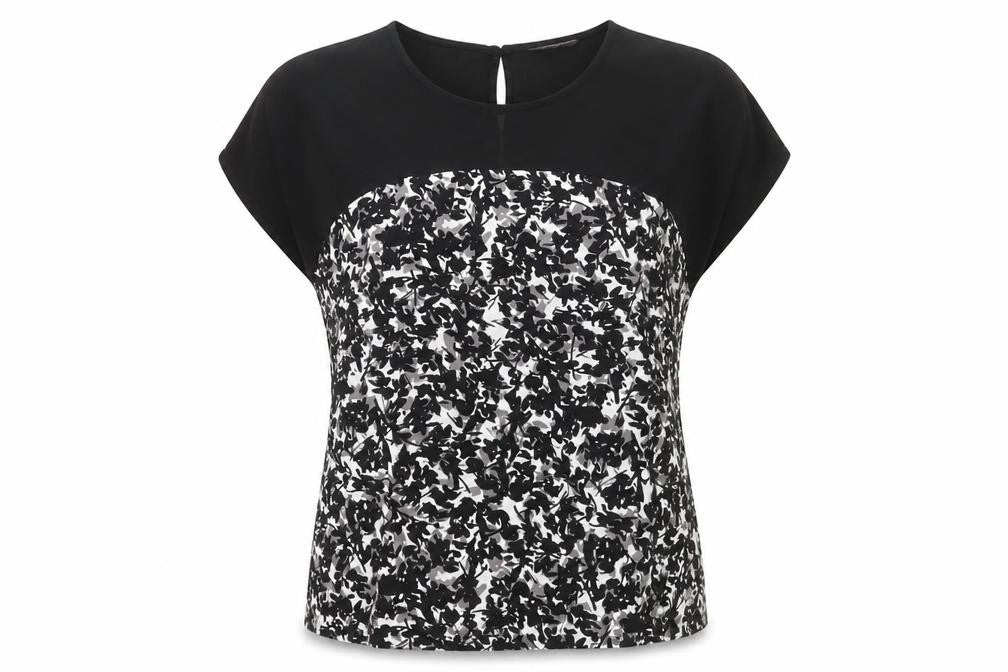 Womens UK Size 10 minuet Black Basic T-Shirt