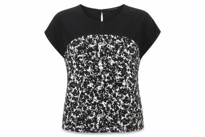 Womens UK Size 10 minuet Black Basic T-Shirt