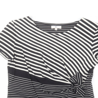 Womens UK Size S Country Club Black Basic T-Shirt