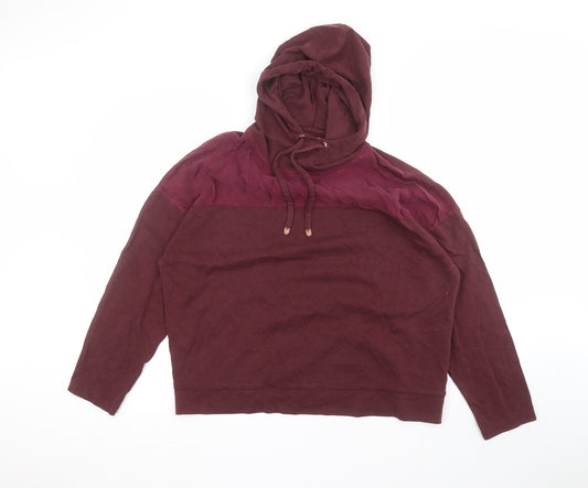 Womens UK Size L NEXT Red Pullover Hoodie