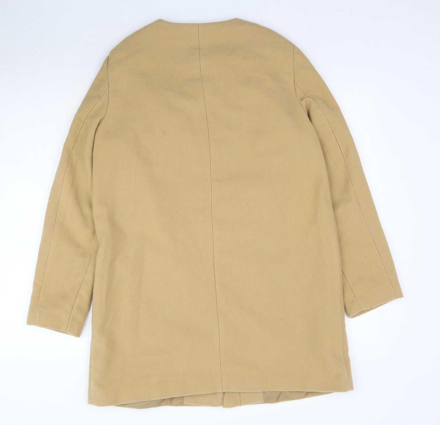 Womens UK Size 12 Dorothy Perkins Beige Overcoat