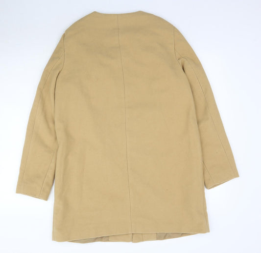 Womens UK Size 12 Dorothy Perkins Beige Overcoat