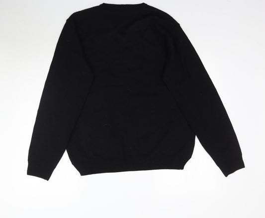 Matalan Mens Black  Knit Pullover Jumper Size M