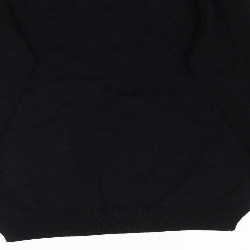 Matalan Mens Black  Knit Pullover Jumper Size M