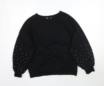 F&F Womens Black   Pullover Sweatshirt Size 8