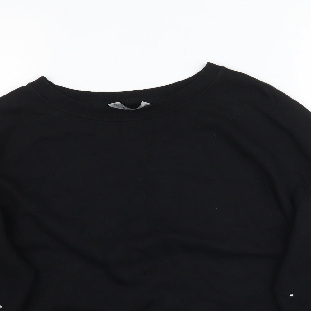 F&F Womens Black   Pullover Sweatshirt Size 8