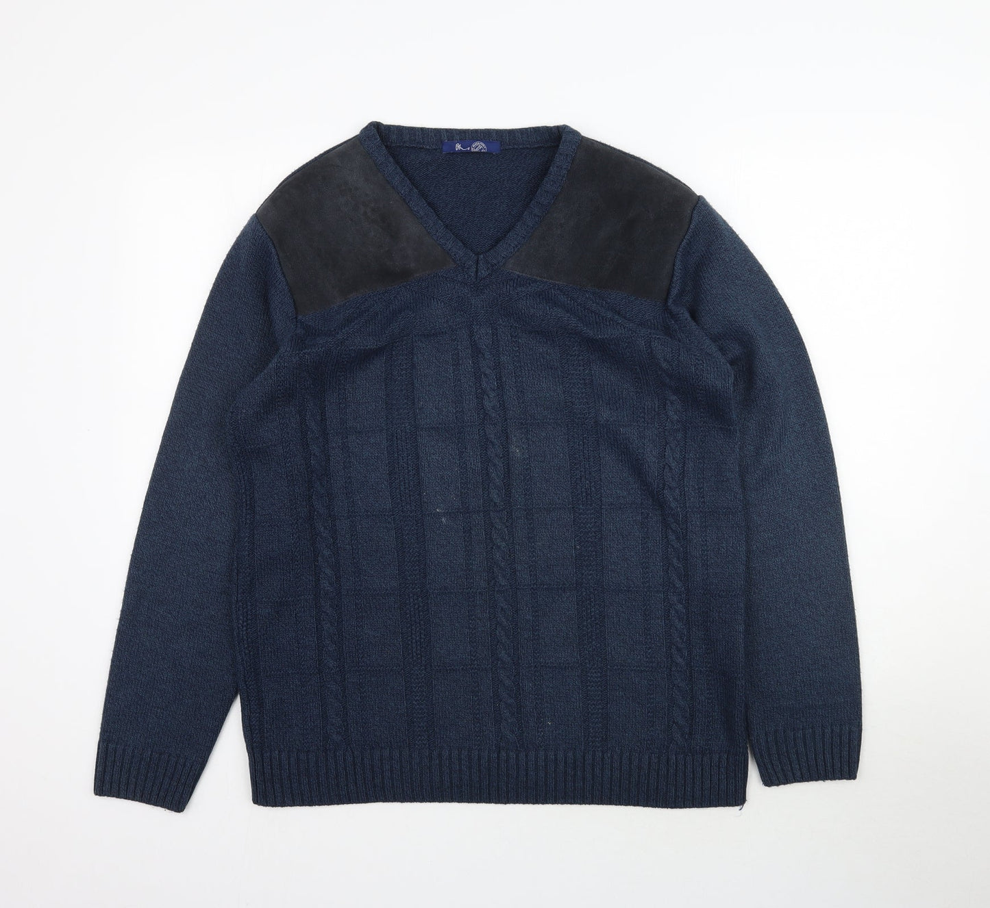 BHS Mens Blue  Knit Pullover Jumper Size S