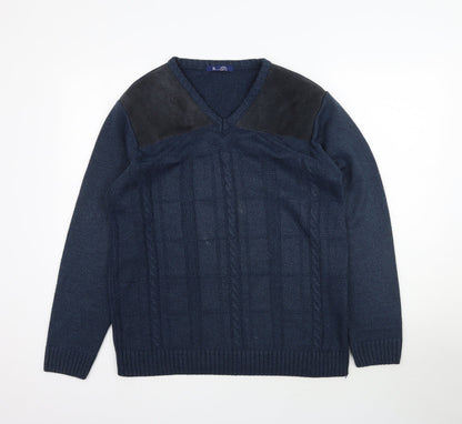 BHS Mens Blue  Knit Pullover Jumper Size S