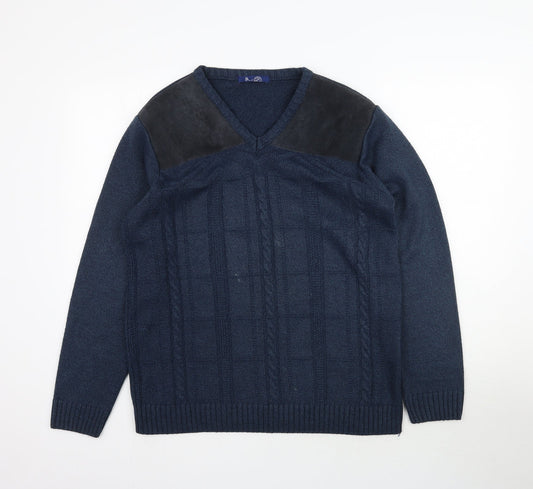 BHS Mens Blue  Knit Pullover Jumper Size S