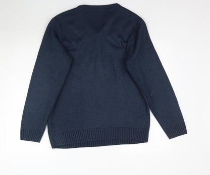 BHS Mens Blue  Knit Pullover Jumper Size S