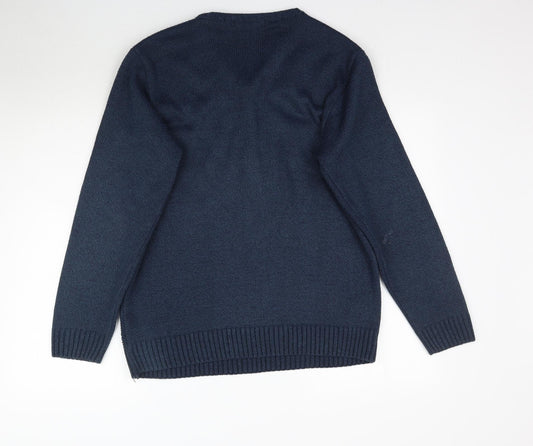 BHS Mens Blue  Knit Pullover Jumper Size S