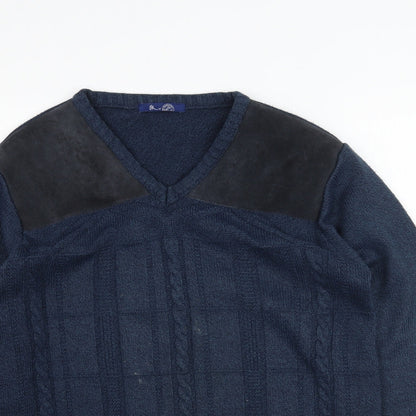 BHS Mens Blue  Knit Pullover Jumper Size S