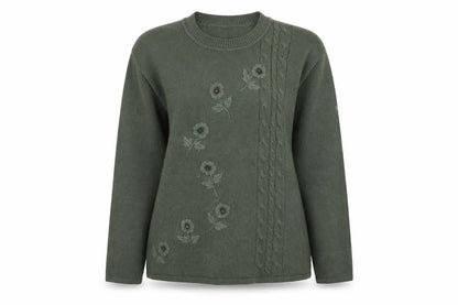 Womens UK Size 12 Daxon Green Pullover Jumper