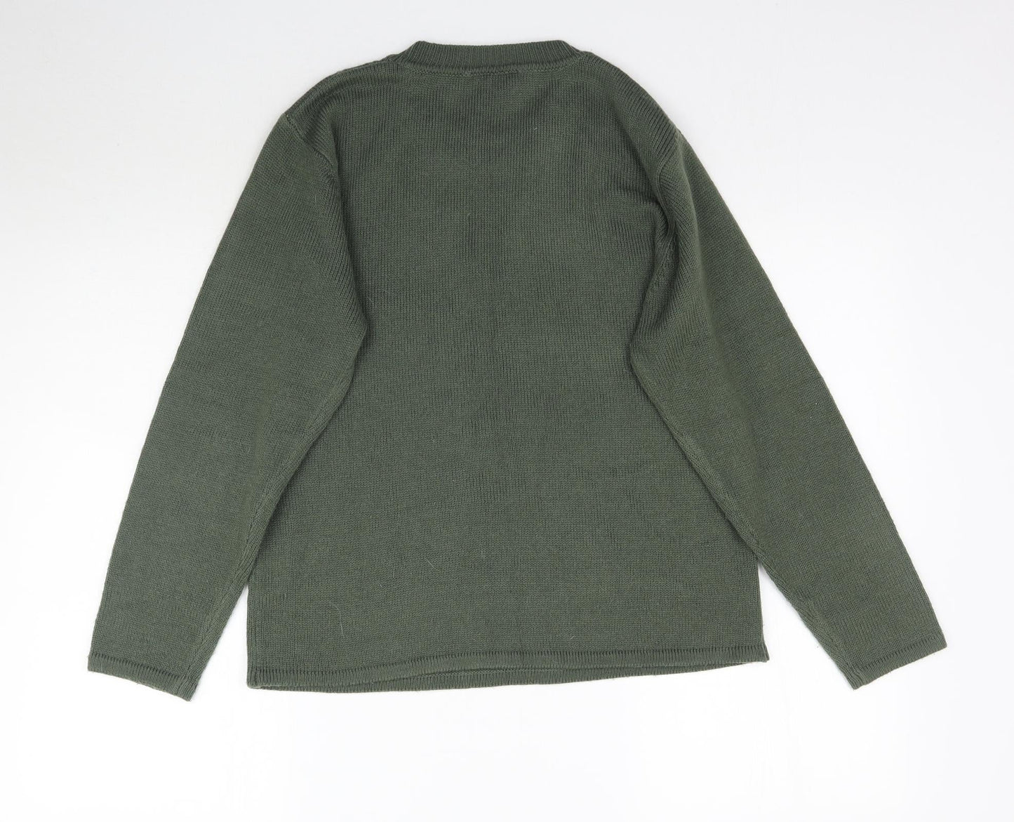 Daxon Womens Green  Knit Pullover Jumper Size 12