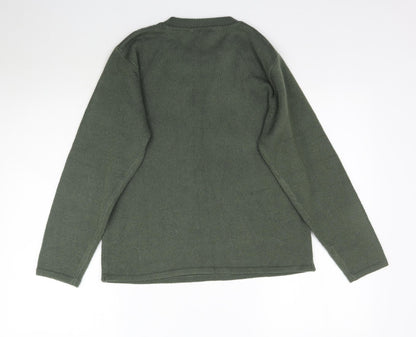 Daxon Womens Green  Knit Pullover Jumper Size 12