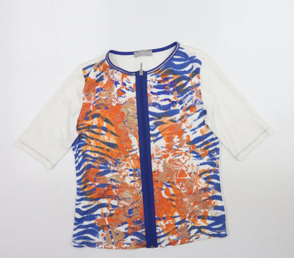 Womens UK Size 12 Kapalua Multicoloured Basic T-Shirt