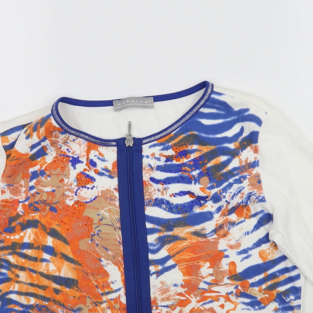 Womens UK Size 12 Kapalua Multicoloured Basic T-Shirt