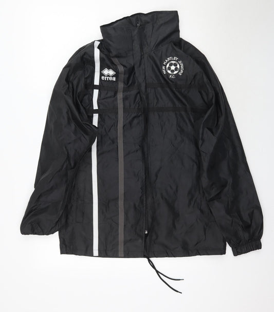 Mens UK Size M Errea Black Rain Coat