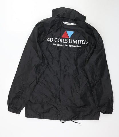 Mens UK Size M Errea Black Rain Coat