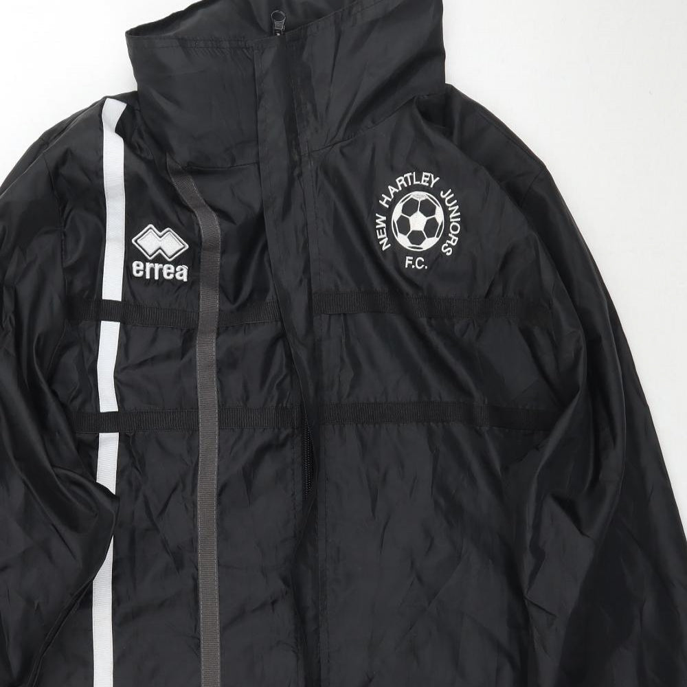Mens UK Size M Errea Black Rain Coat