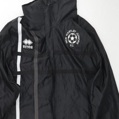 Mens UK Size M Errea Black Rain Coat