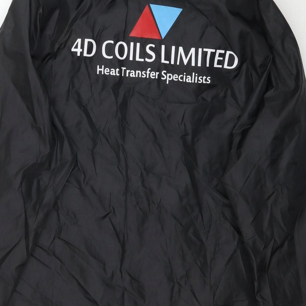 Mens UK Size M Errea Black Rain Coat