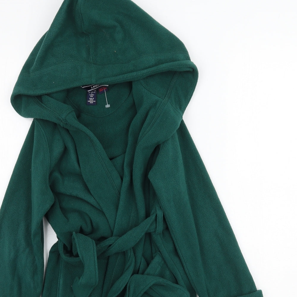 Lands' End Boys Green Solid   Robe Size 4 Years