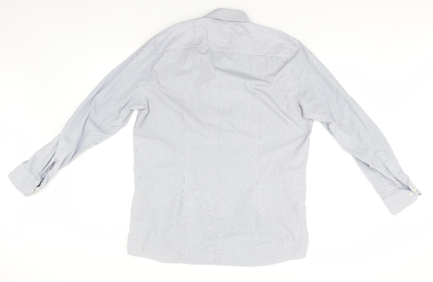 NEXT Mens Blue Striped   Button-Up Size 16