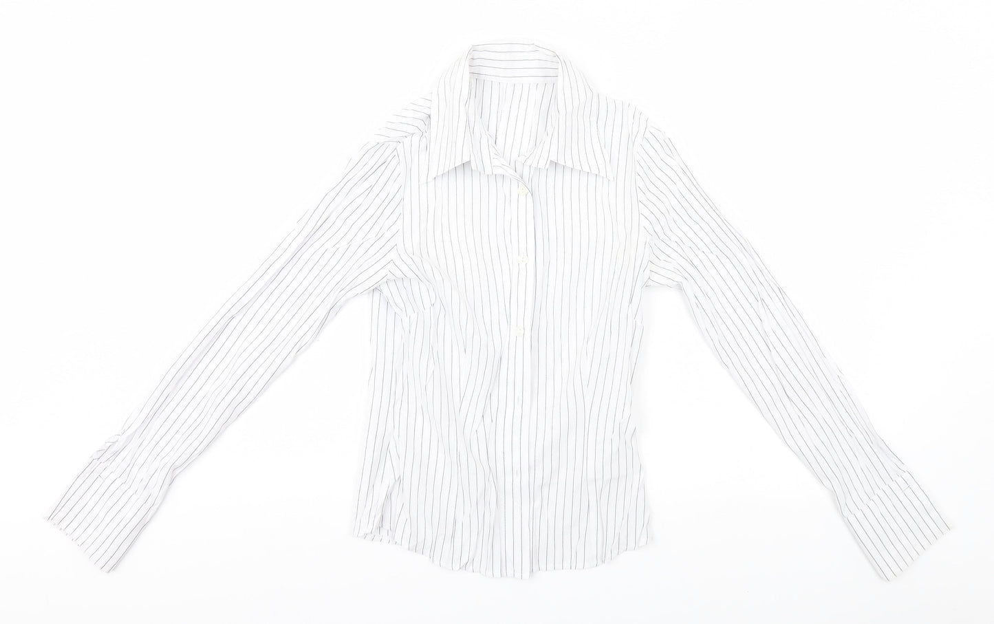 Womens UK Size  Preworn White Basic Button-Up