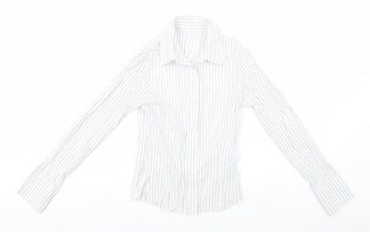 Womens UK Size  Preworn White Basic Button-Up