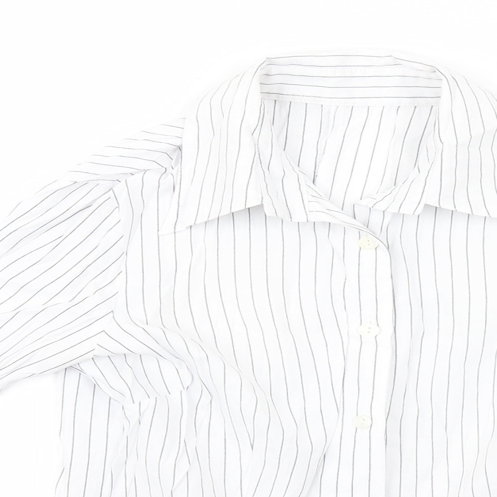 Womens UK Size  Preworn White Basic Button-Up