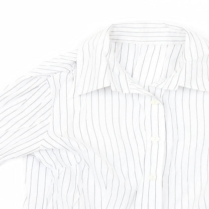 Womens UK Size  Preworn White Basic Button-Up