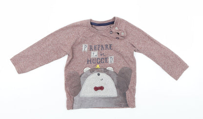 George Baby Grey   Basic T-Shirt Size 12-18 Months  - Prepared to be Hugged
